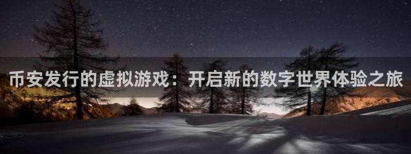 pp电子官网分分彩：币安发行的虚拟游戏：开启新的数字世界体验之旅